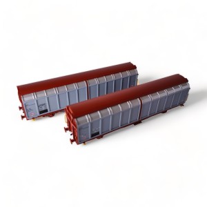 Coffret de 2 wagons à parois coulissantes Hobbytrain échelle N 1/160 réfference H24681.