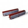 Coffret de 2 wagons à parois coulissantes Hobbytrain échelle N 1/160 réfference H24681.