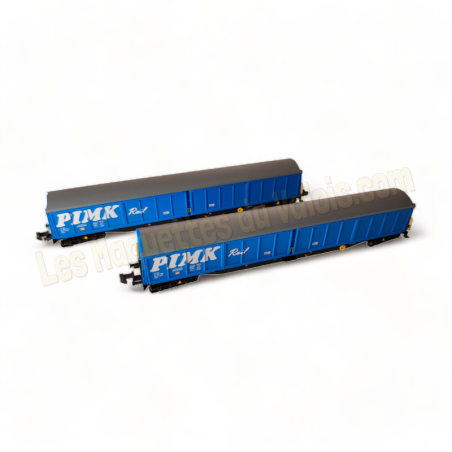 Coffret de 2 wagons à parois coulissantes Hobbytrain échelle N 1/160 réfference H23445.