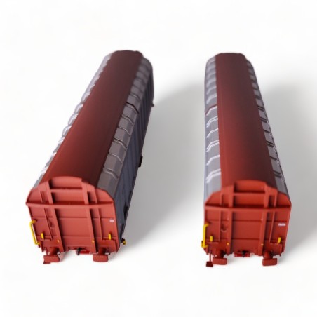 Coffret de 2 wagons à parois coulissantes Hobbytrain échelle N 1/160 réfference H24681.