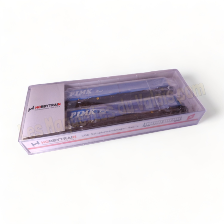Coffret de 2 wagons à parois coulissantes Hobbytrain échelle N 1/160 réfference H23445.