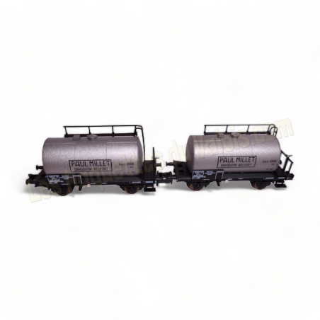 Coffret de 2 wagons citerne Paul Millet SNCF, Hobbytrain échelle N 1/160 réfference H24852.