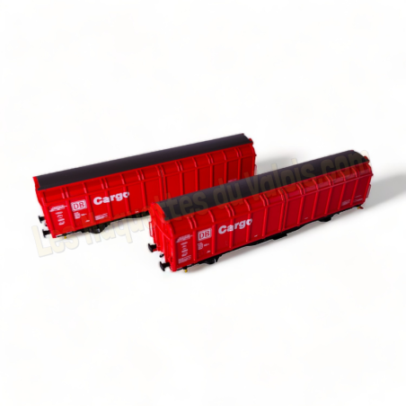 Coffret de 2 wagons à parois coulissantes Hobbytrain échelle N 1/160 réfference H24651.