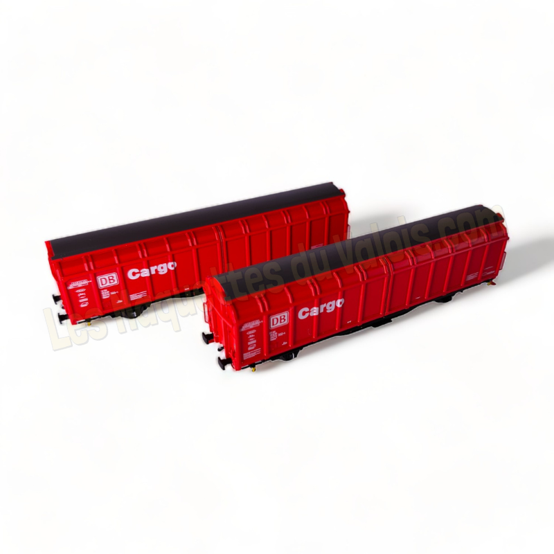Coffret de 2 wagons à parois coulissantes Hobbytrain échelle N 1/160 réfference H24651.