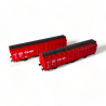 Coffret de 2 wagons à parois coulissantes Hobbytrain échelle N 1/160 réfference H24651.