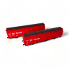 Coffret de 2 wagons à parois coulissantes Hobbytrain échelle N 1/160 réfference H24651.