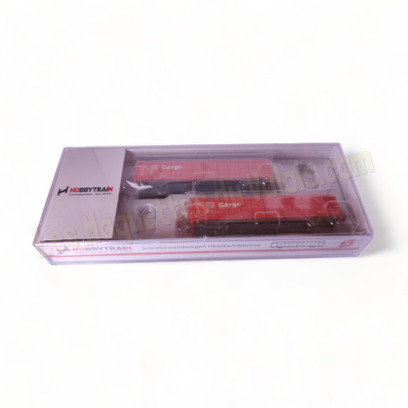 Coffret de 2 wagons à parois coulissantes Hobbytrain échelle N 1/160 réfference H24651.