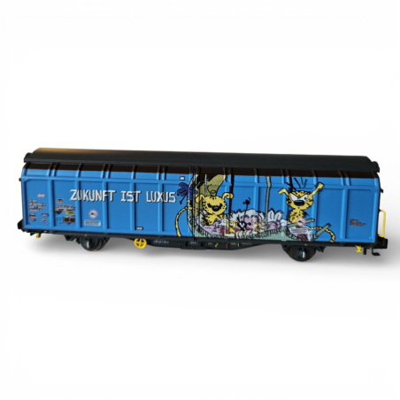 Wagon parois coulissantes Hbbillns – SBB “Graffiti / Luxus” – Hobbytrain H24666 – N 1/160