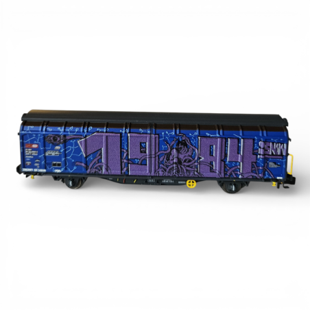Wagon parois coulissantes Hbbillns – SBB “Graffiti / Luxus” – Hobbytrain H24666 – N 1/160