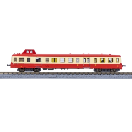 Autorail X3864 Picasso analogique A02-03A - SNCF - créme/rouge toit rouge - époques III-IV - Azar Models - Z 1/220