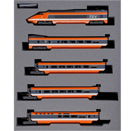coffret 10 voitures TGV Sud-Est orange origine - Kato - 10-2134 - N 1:160