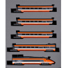 coffret 10 voitures TGV Sud-Est orange origine - Kato - 10-2134 - N 1:160
