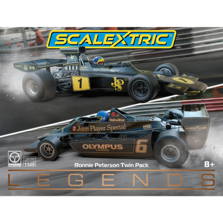 Coffret 2 voitures jumelées Lotus 72 et Lotus 79 – Ronnie Peterson – époque IV – Scalextric C4684A – échelle 1/32