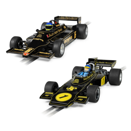 Coffret 2 voitures jumelées Lotus 72 et Lotus 79 – Ronnie Peterson – époque IV – Scalextric C4684A – échelle 1/32