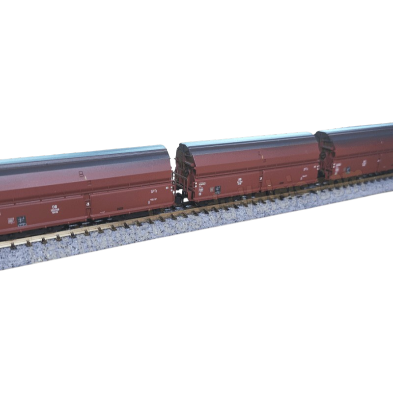 Coffret de 3 wagons trémie type Kkt-62, transport de charbon, DB, époque III, Minitrix 18270, échelle N