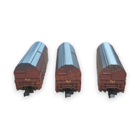Coffret de 3 wagons trémie type Kkt-62, transport de charbon, DB, époque III, Minitrix 18270, échelle N