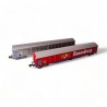 Coffret de 2 wagons à parois coulissantes Hobbytrain échelle N 1/160 réfference H23442.