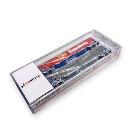 Coffret de 2 wagons à parois coulissantes Hobbytrain échelle N 1/160 réfference H23442.