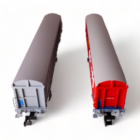 Coffret de 2 wagons à parois coulissantes Hobbytrain échelle N 1/160 réfference H23442.