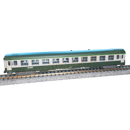 Voiture UIC mixte 2e classe/fourgon B7D, SNCF, époque IV/V, Minitrix 18463, échelle N 1/160