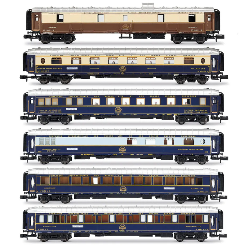 Coffret de 6 voitures 50 ans du Nostalgie-Istanbul-Orient-Express Intraflug/CIWL, 1976, EP IV, Arnold HN4522, échelle N 1/160