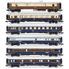 Coffret de 6 voitures 50 ans du Nostalgie-Istanbul-Orient-Express Intraflug/CIWL, 1976, EP IV, Arnold HN4522, échelle N 1/160