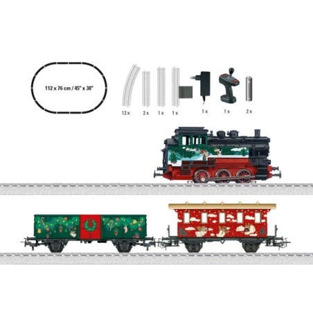 Coffret de départ « Noël » Märklin Start up, train à vapeur digital, Märklin 29124, échelle H0 1/87