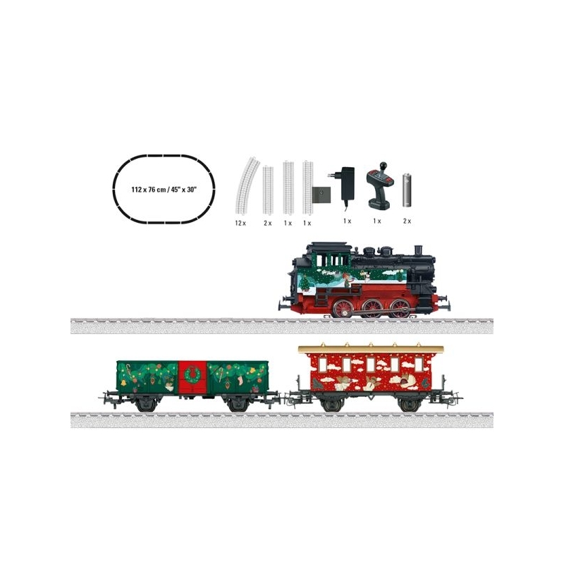 Coffret de départ « Noël » Märklin Start up, train à vapeur digital, Märklin 29124, échelle H0 1/87