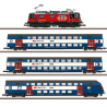 Coffret train de la S-Bahn de Zurich, locomotive électrique Re 420 LION et trois voitures, EP VI, Märklin 81195, Z 1/220