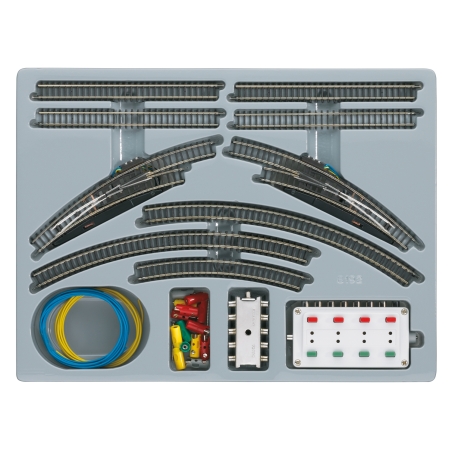Coffret extension de réseau double voie T1 avec aiguillage  8192  – échelle Z 1/220