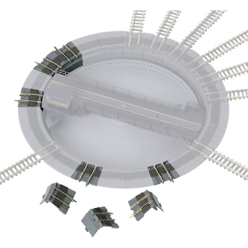8 segments de raccordement pour pont tournant rotonde, Märklin 89971, échelle Z 1/220