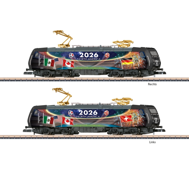 Locomotive électrique BR 185.2 « North America 2026 », Époque VI, Märklin 88489, échelle Z 1/220