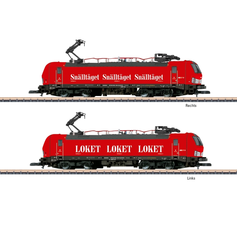 Locomotive électrique BR 193 Vectron Snälltåget ELL, EP VI, Märklin 88238, échelle Z 1/220