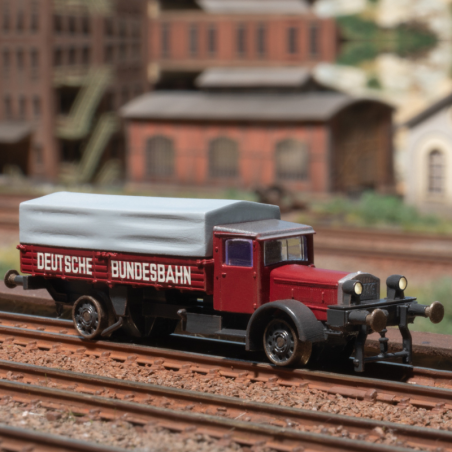 Camion ferroviaire rail-route Vomag DB, EP III, Märklin 88022, échelle Z 1/220