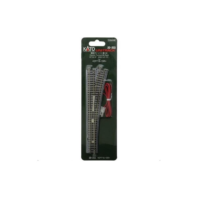Aiguillage droit Kato Unitrack 718 mm Échelle N, ref: 20-203