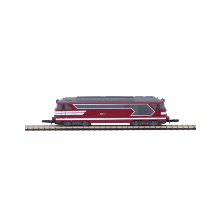 Locomotives diesel BB67611 - rouge capitole, analogique, Ep VI - AZAR MODELS L01-CA1A - Z 1/220