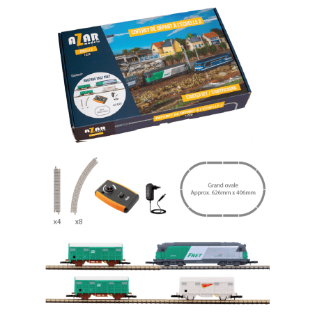 Coffret de départ - AZP02 - "vert" BB67400 analogique AZAR MODELS - échelle Z