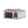 Garage typique français en laser cut avec plusieurs enseignes possibles- échelle Z 1/220 - Asar models