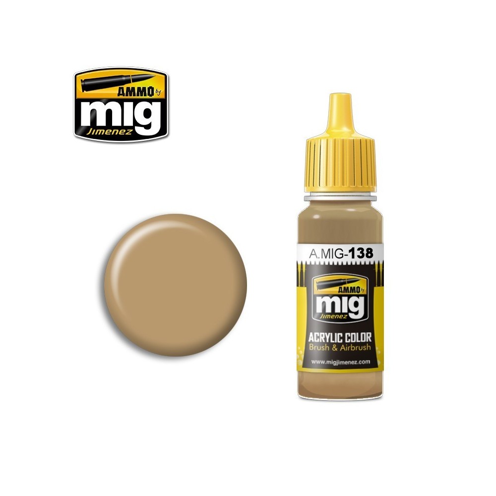 Peinture acrylique désert jaune - AMMO MIG - A.MIG-0138 -17ml