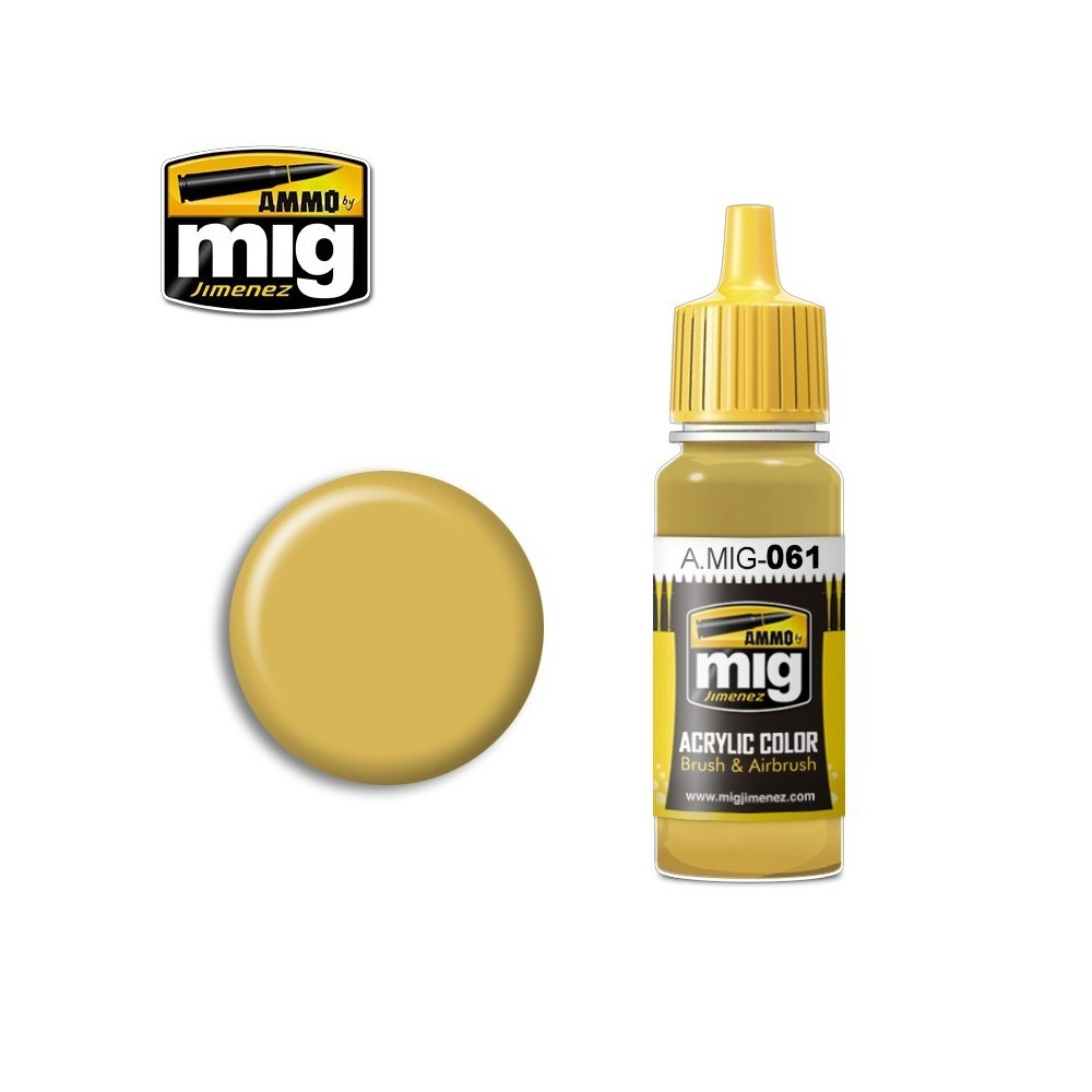 Peinture acrylique jaune - AMMO MIG - A.MIG-0061 -17ml