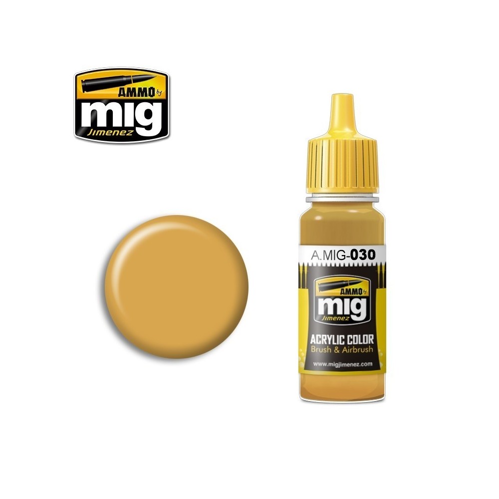 Peinture acrylique jaune sable- AMMO MIG - A.MIG-0030 -17ml