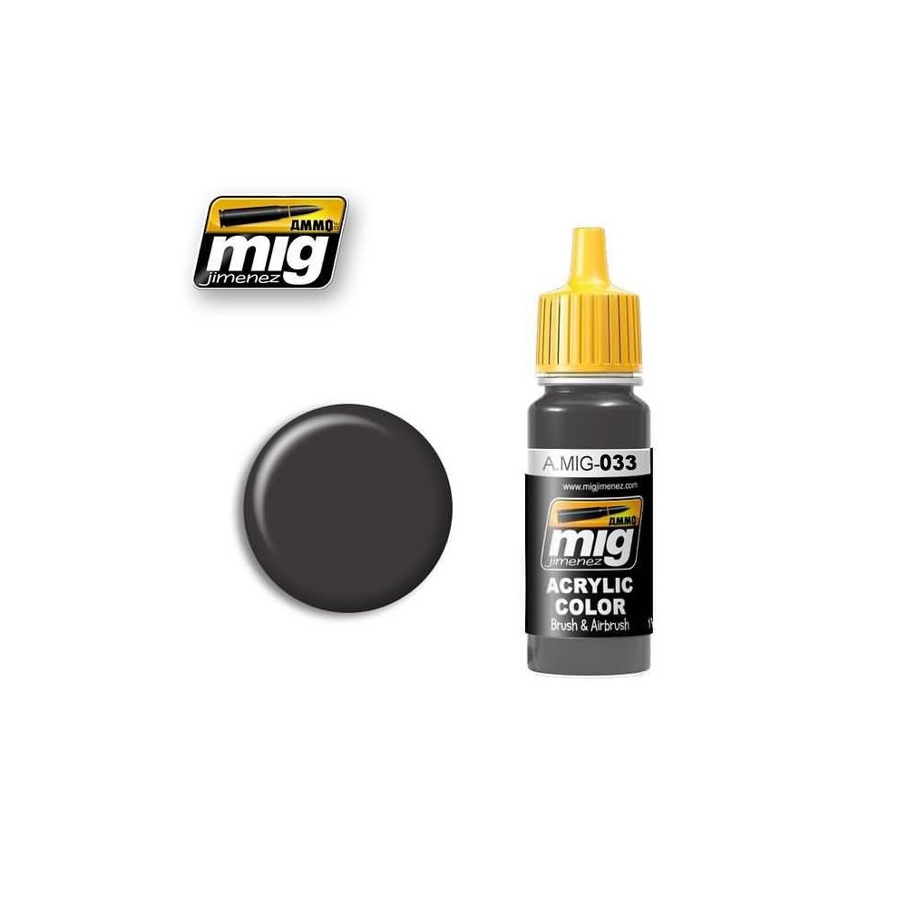 Peinture acrylique caoutchouc et pneus - AMMO MIG - A.MIG-0033 -17ml