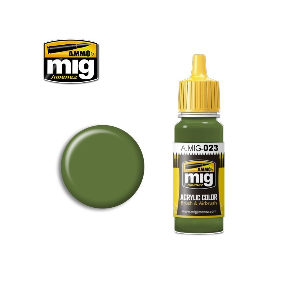 Peinture acrylique Vert protecteur - AMMO MIG - A.MIG-0023 -17ml