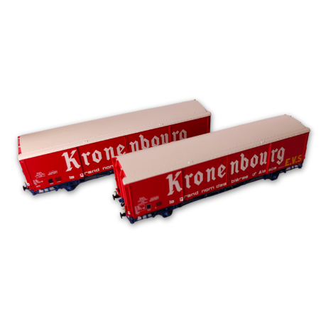 2 wagons couverts EVS Hs Kronembourg - SNCF époque IV – Trains160 16036 – N 1:160